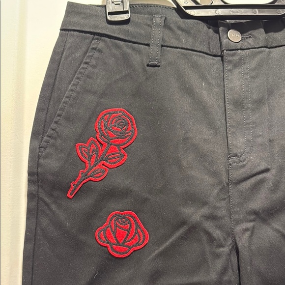 NWT RVCA Black Embroidered Pants size 25. RARE. Anthro Colab - Picture 6 of 9